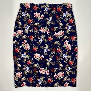 Philosophy Woman’s Navy Floral Tapestry Pencil Skirt Size 4